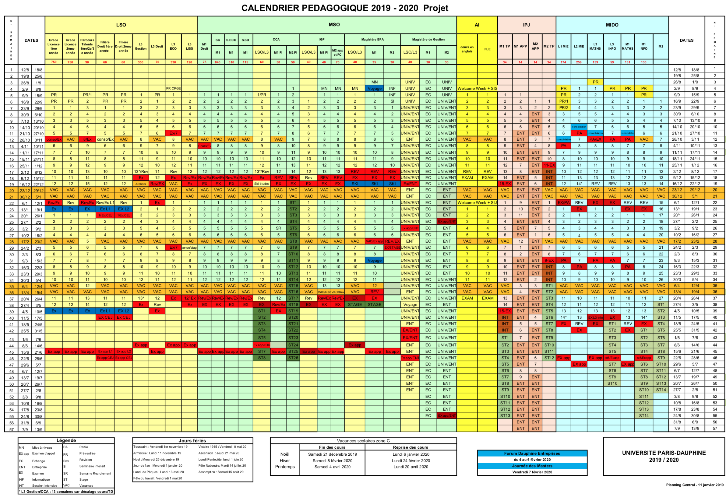 Calendrier Pédagogique Dauphine 2022 2021 | Calendrier Lunaire
